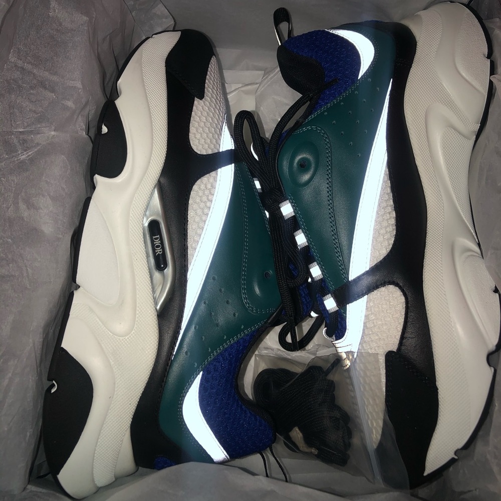 B22 Dior Sneakers Calf Mesh BLUE/BLUE - Picture 3 of 13